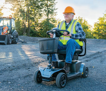 User on True Blue Revo 2.0 4-Wheel Scooter