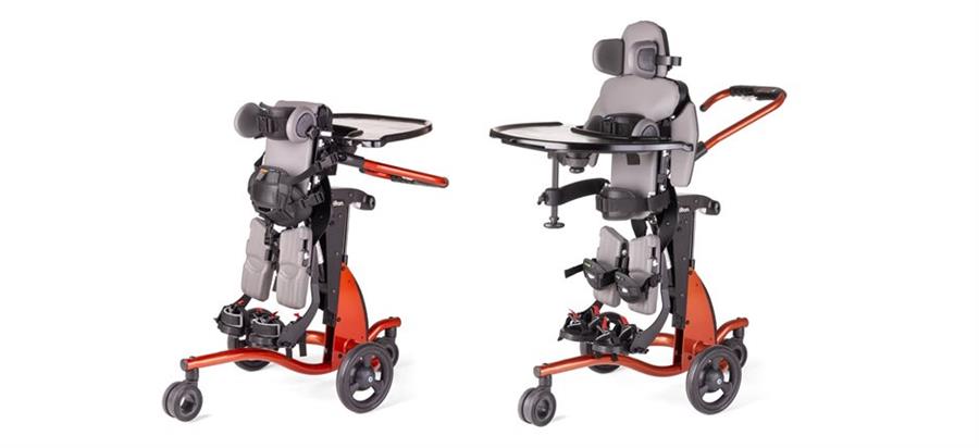 Rifton New Size 3 Stander raises and lowers easily, prone and supine.