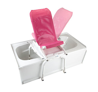 Turn chair 90 degrees into tub - this pivot is clockwise