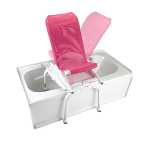 Turn chair 90 degrees into tub - this pivot is clockwise