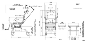 Detailed dimensions for tubbuddy with tilt - SB2T
