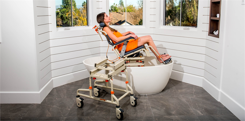ShowerBuddy TubBuddy with Tilt makes using a tub easy and comfortable