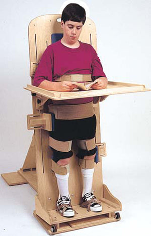 Supine Stander by TherAdapt in Intermediate size with user