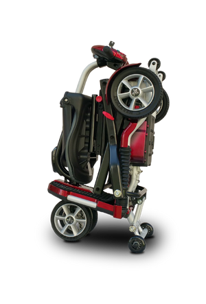 Side view of folded Transport Plus Scooter