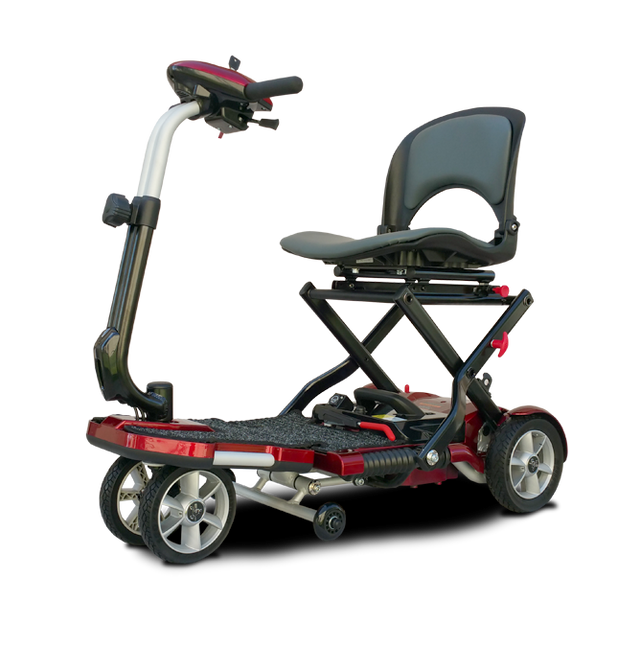 Transport Plus Folding Scooter in burgundy