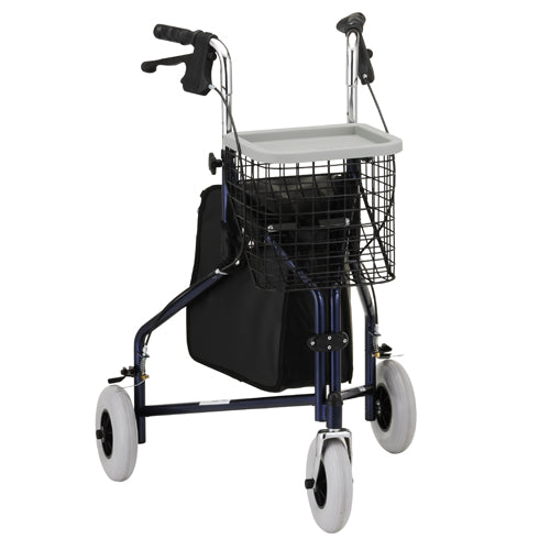 Nova Traveler 3-Wheel Rolling Walker in Blue