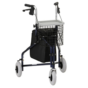 Nova Traveler 3-Wheel Rolling Walker in Blue