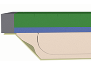 The recessed model includes a foam inner bolster cradlehelps direct the patient safely back toward the center of the bed